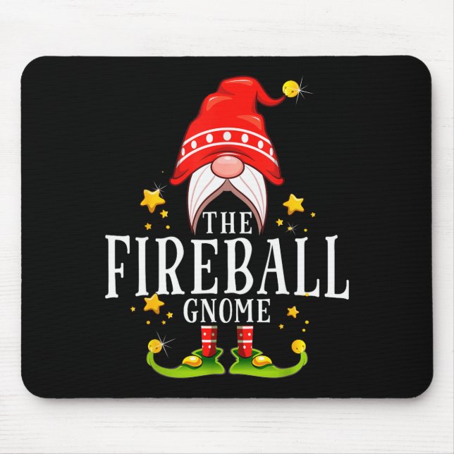 Der Fireball-Gnom-Weihnachts-Matching  Mousepad (Vorne)