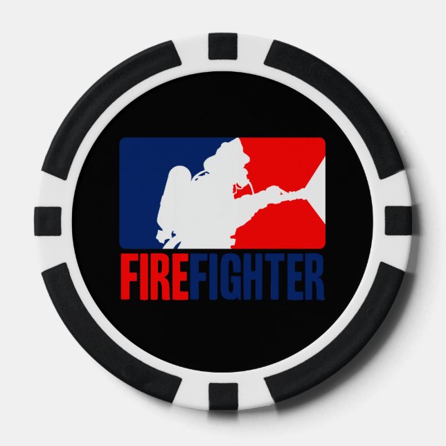 Der Firefighter-Headliner in Tri-Farben Pokerchips (Vorderseite)