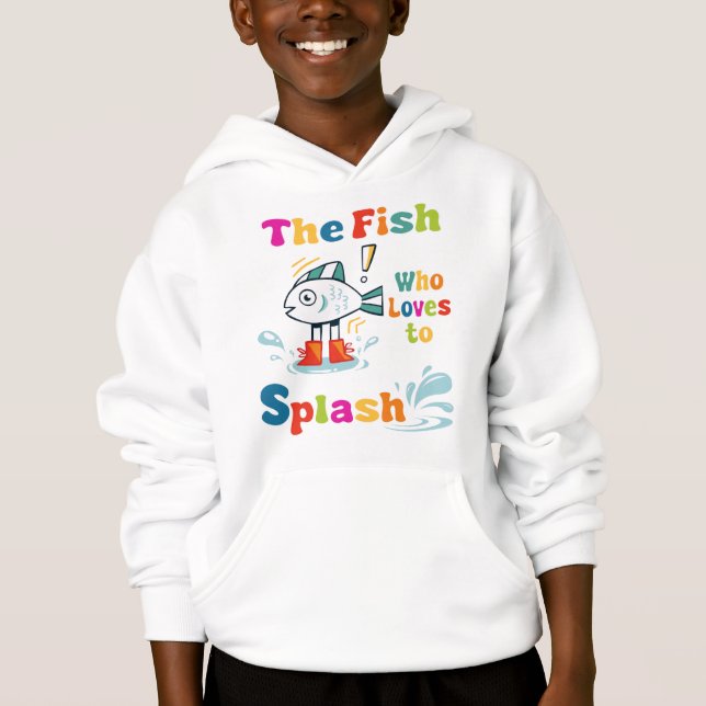 Der Fisch, der Lieben zu spritzen Hoodie (Vorderseite)