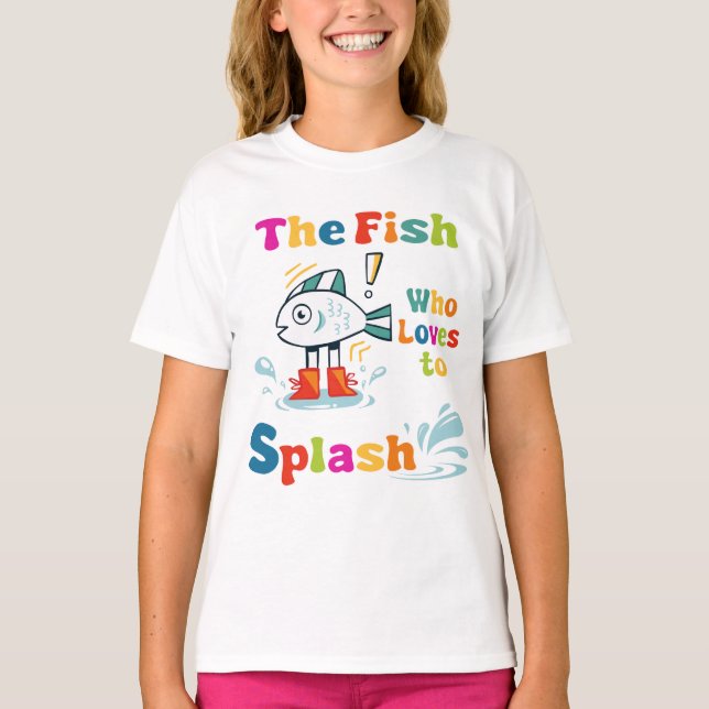 Der Fisch, der Lieben zu spritzen T-Shirt (Vorderseite)