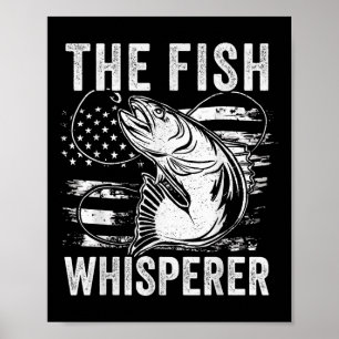 Der Fisch-Flüsterer Us Flagge Fischen Poster