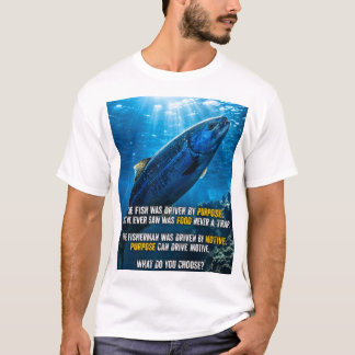 Der Fisch und der Fischer Philosophische Zitate T-Shirt