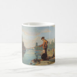 Der Fischer (Angeln im Freien) (Fluss) Kaffeetasse