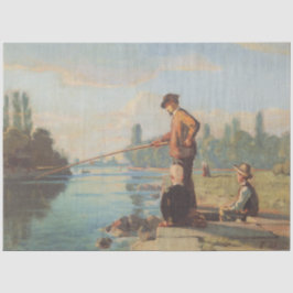 Der Fischer (Angeln im Freien) (Fluss) Seidenpapier