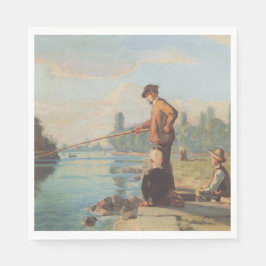 Der Fischer (Angeln im Freien) (Fluss) Serviette