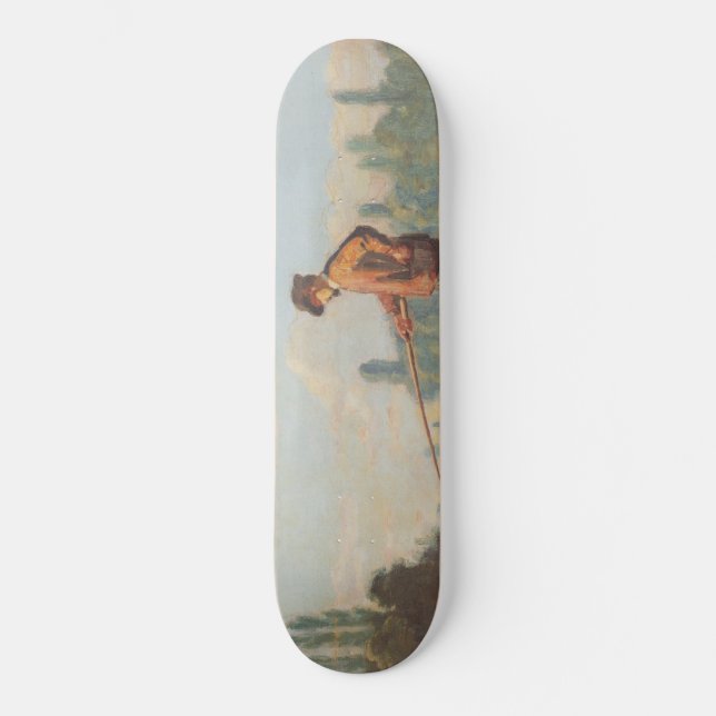 Der Fischer (Angeln im Freien) (Fluss) Skateboard (Vorderseite)