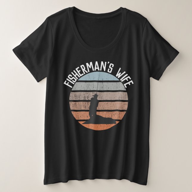 Der Fischer Große Größe T-Shirt (Design vorne)