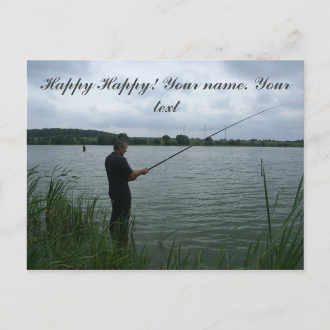 Der Fischer im Abend Postkarte (Vorderseite)