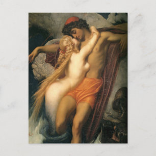 Der Fischer und der Syren   Frederic Leighton Postkarte