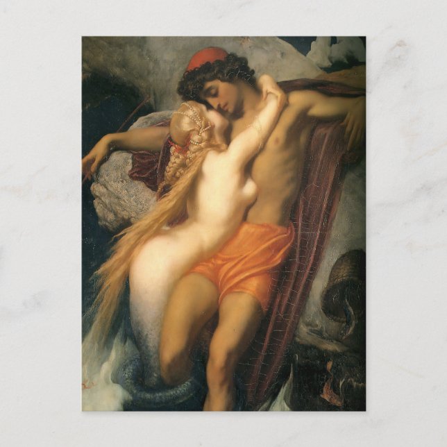 Der Fischer und der Syren | Frederic Leighton Postkarte (Vorderseite)
