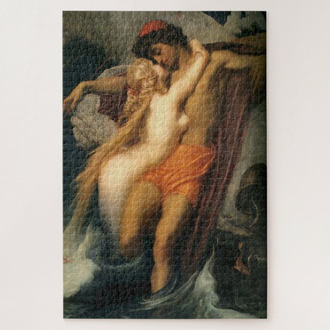 Der Fischer und der Syren (von Frederic Leighton) Puzzle (Vertikal)