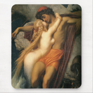 Der Fischer und die Sirene (von Frederic Leighton) Mousepad
