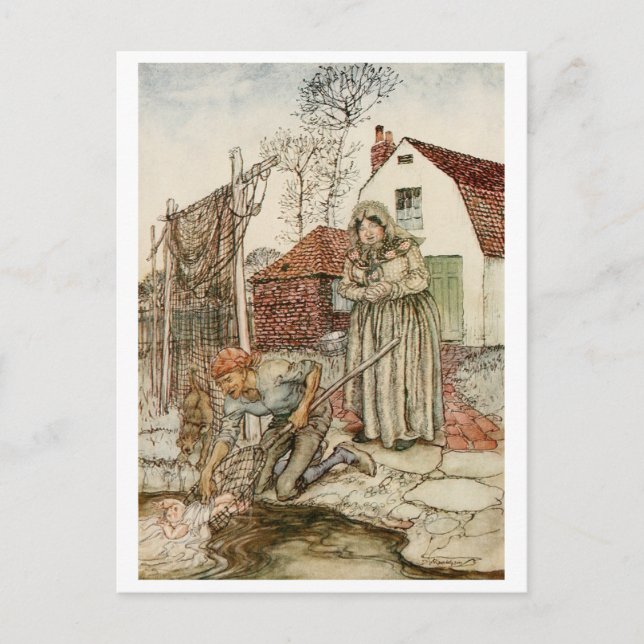 Der Fischer und seine Ehefrau Postkarte (Vorderseite)
