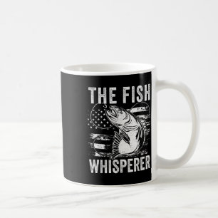 Der Fischflüsterer Us Flagge Fischen Kaffeetasse