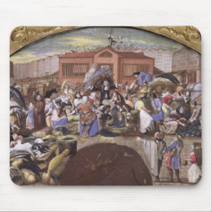 Der Fischmarkt bei Les Halles, c.1660 Mousepad