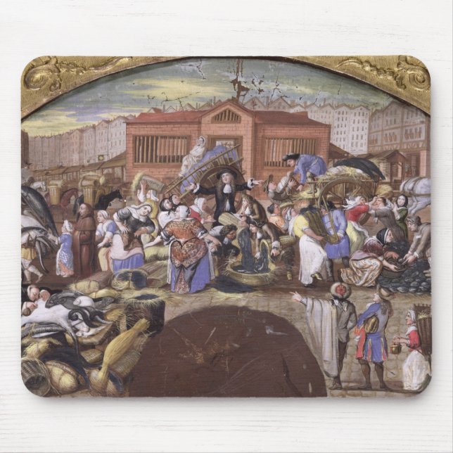 Der Fischmarkt bei Les Halles, c.1660 Mousepad (Vorne)