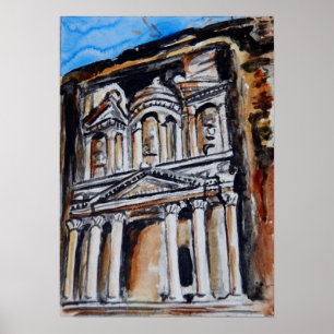 Der Fiskus - Al Khazneh - PETRA, Jordanien Poster