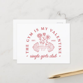 Der Fitnessraum ist mein valentiner Single Girls F Postkarte