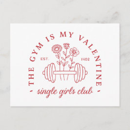 Der Fitnessraum ist mein valentiner Single Girls F Postkarte