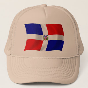 Der Flaggenhahn der Dominikanischen Republik Truckerkappe