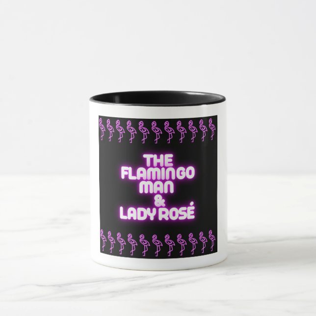 Der Flamingo Man & Lady Rosé Tasse (Zentrum)