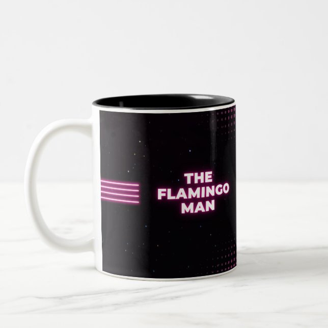 Der Flamingo Man & Lady Rosé Zweifarbige Tasse (Links)