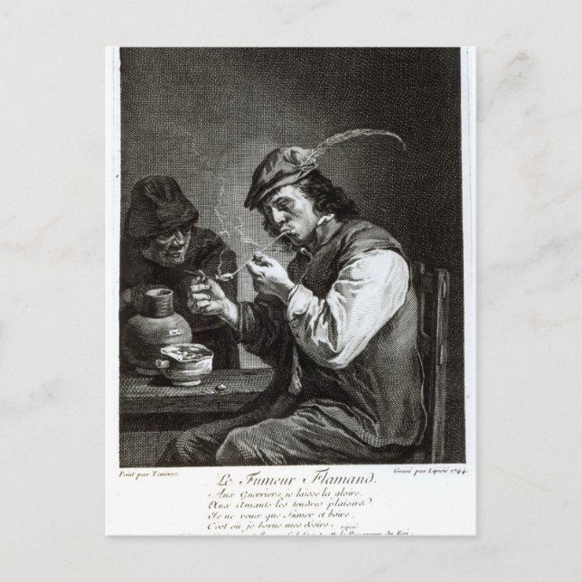 Der flämische Raucher Postkarte (Vorderseite)