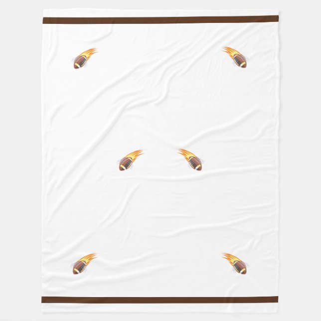 Der flammende Fußball - das Fleeceblanket Fleecedecke (Vorderseite)