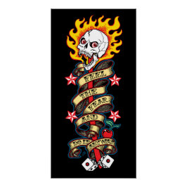 Der flammende Schädel spürt die Angst Poster