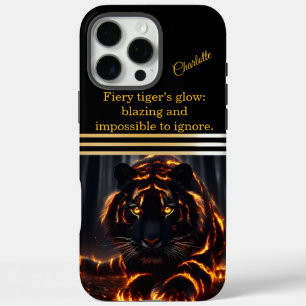 Der flammende Tiger feiert die Nacht iPhone 16 Pro Max Hülle