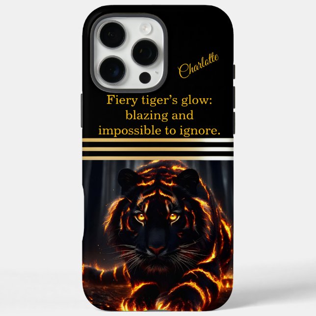 Der flammende Tiger feiert die Nacht Case-Mate iPhone Hülle (Rückseite)