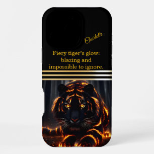 Der flammende Tiger feiert die Nacht iPhone 16 Pro Max Hülle