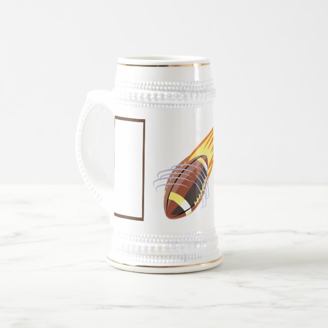 Der Flammenfußball - Bierglas (Vorderseite Links)