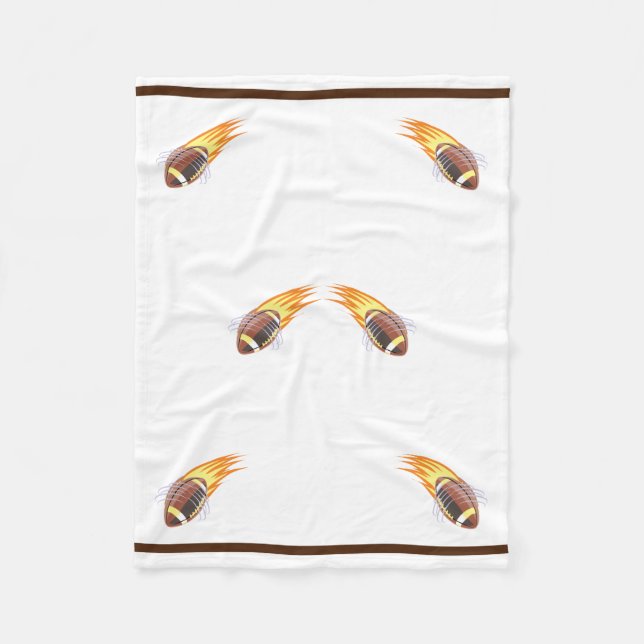 Der Flammenfußball - Fleecedecke (Vorderseite)