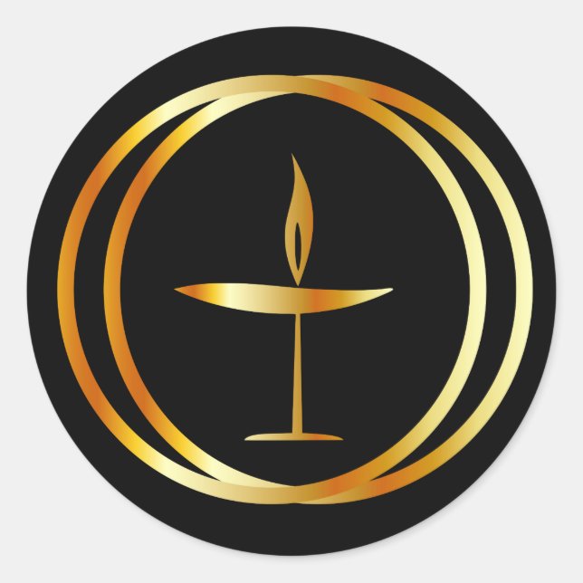 Der Flammenhaufen Runder Aufkleber (Vorderseite)