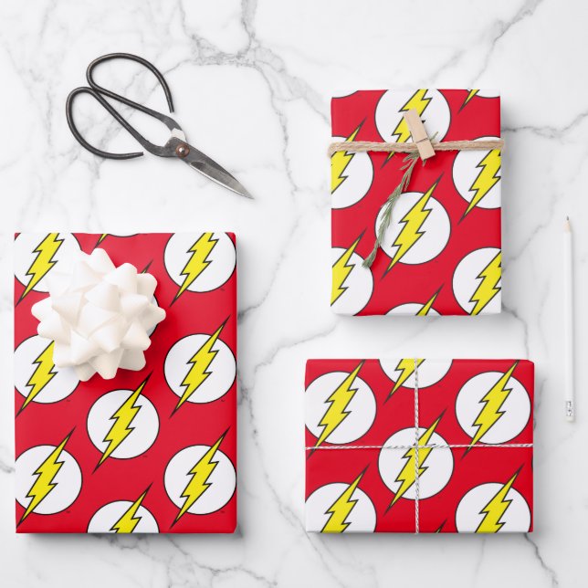 Der Flash | Blitzschlag Geschenkpapier Set (Vorderseite)