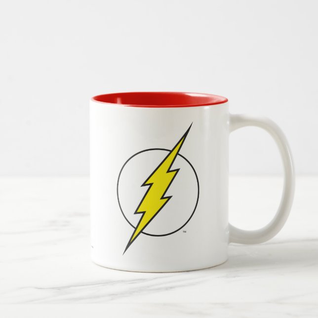 Der Flash | Blitzschlag Zweifarbige Tasse (Rechts)