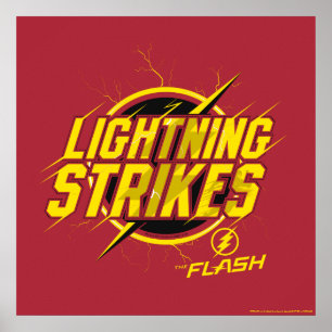 Der Flash   "Blitzschläge" Grafik Poster