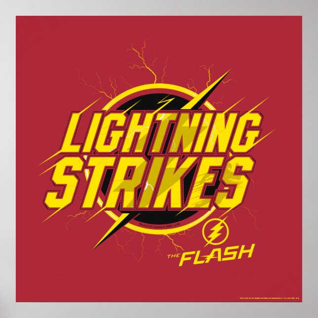 Der Flash | "Blitzschläge" Grafik Poster (Vorne)