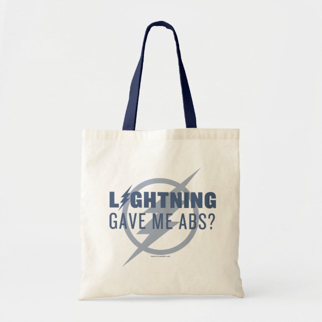 Der Flash | "Der Blitz gab mir Abs?" Tragetasche (Vorne)