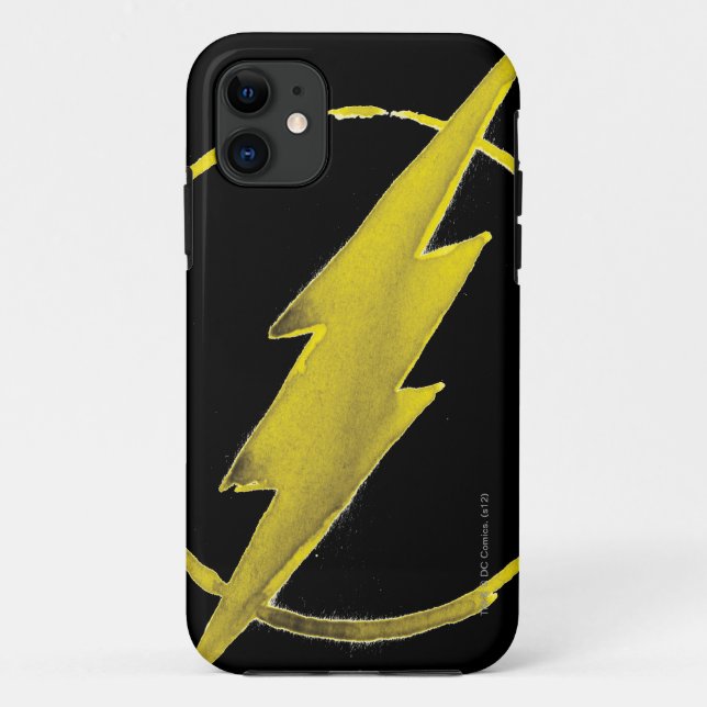 Der Flash | Gelbe BrustEmblem Case-Mate iPhone Hülle (Rückseite)