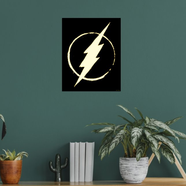 Der Flash | Gelbe BrustEmblem Foliendrucke (In Situ (Wohnzimmer 2))