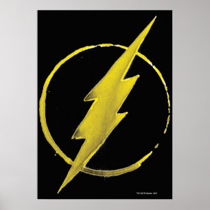 Der Flash   Gelbe BrustEmblem Poster