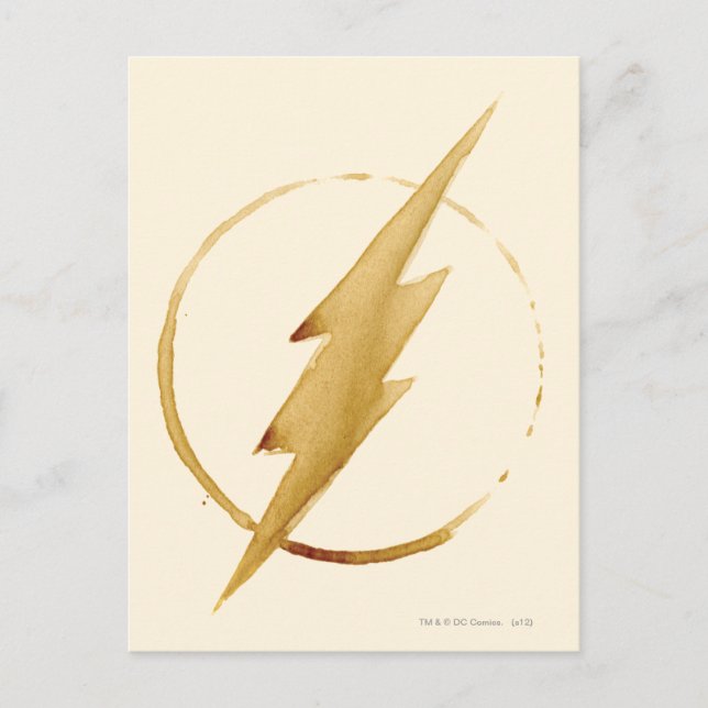Der Flash | Gelbe BrustEmblem Postkarte (Vorderseite)