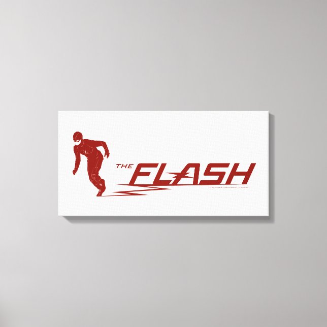 Der Flash | Super Hero Name Logo Leinwanddruck (Vorderseite)