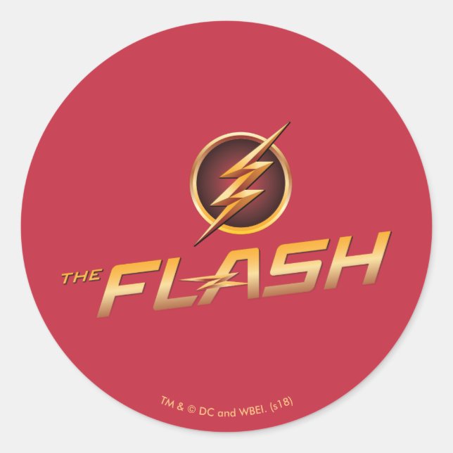 Der Flash | TV-Show-Logo Runder Aufkleber (Vorderseite)