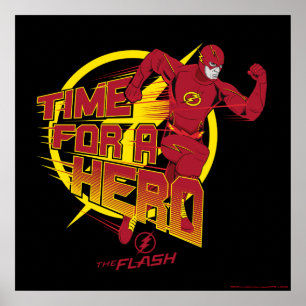 Der Flash   "Zeit für einen Helden" Grafik Poster
