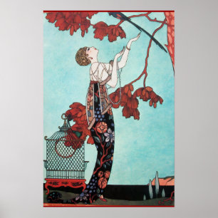 DER FLATTERHAFTE VOGEL, MODEDESIGNERIN POSTER