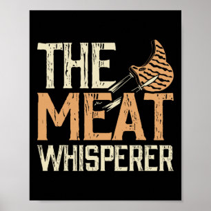 Der Fleischflüsterer Lustiger Vintage-Grill Bbq Sm Poster