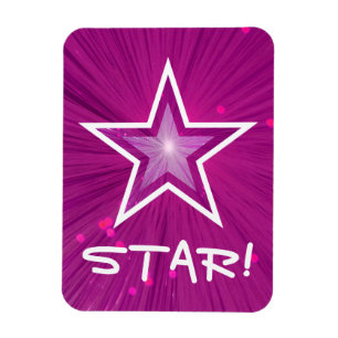 Der flexible Magnet "STAR" mit rosa Sternen!
